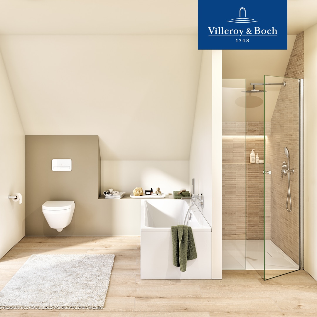 Modernes Badezimmer mit Dusche und Badewanne